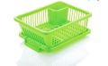 Sink Rack Sink Basket Drain Rack Kitchen Sink Dish Rack Drainer with Tray | Compact Plastic Dish Drying Organizer for Plates, Bowls & Utensils | Space-Saving Kitchen Essentials. 