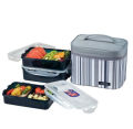 LocknLock Lunch Box 3p Set & Grey Bag. 