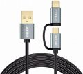 CHOETECH 2 In 1 USB Type C+Micro USB Cable. 