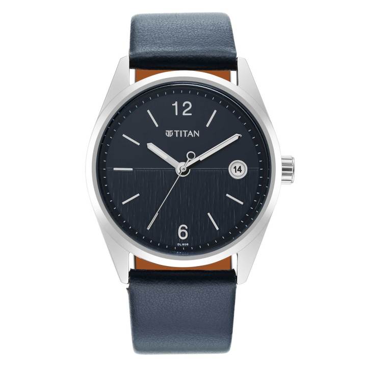 Titan Neo Blue Dial Analog with Date Watch for Men -1729SL06