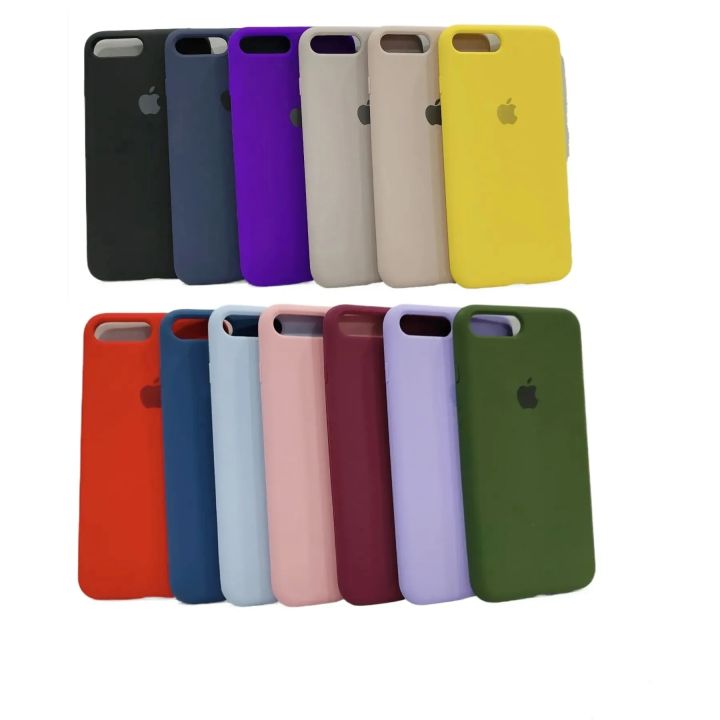 Apple iPhone 7 Plus / 7+ / iPhone 8 Plus / 8+ (Same Size)  Liquid Silicone Soft Cover Case | Microfiber Inside