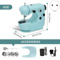 FORIDE Sewing Machines, Portable Sewing Machine with Extension Table, Sewing Machine with Dual Speed and Double Thread EU Plug. 