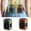 Durable 4000mAh Waist Mounted Fan Power Bank Flashlight Waist Clip on Fan Rechargeable Portable Mini Electric Fans Construction Site. 