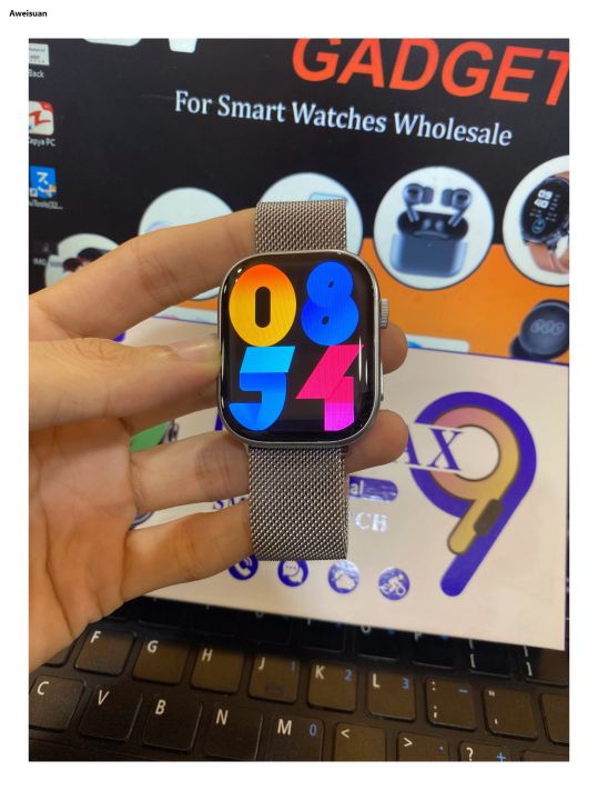 Aweisuan%20KW9%20MAX%20Series%209%20Smartwatch%20%7C%20With%20Magnetic%20Chain%20%7C%20Full%20HD%20Display%20%7C%20Bluetooth%20Calling%20,%20Custom%20wallpaper%20%7C%20Sports%20Features%20%7C%20Health%20Trackers%20%7C%20Wireless%20Charging%20-%20Image%204