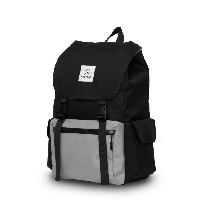 Mheecha%20Boulder%20Sack%20Black/Ice%20Grey%20for%20Men%20and%20Women%20(%20Unisex%20)%20Backpack%20with%20Laptop%20Compartment%20%7C%20Fashion%20Unisex%20Backpack%20%7C%20Bag%20-%20Image%203