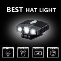 fasdaga 2X Ultra Bright Hands-Free Led Clip on Hat Light - Rechargeable 150 Lumens Spotlight Waterproof Cap Light. 