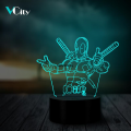 Kids Gifts Multicolor RGB Bulb Table Light Night Light 3D Deadpool Variations Best Movie Fan Souvenir Gifts. 