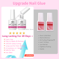Mini Born BORN PRETTY 6 IN 1 Nail Glue Gel 15ML for Acrylic Nails Soak off Base Gel Top Coat UV Extension Nail Gel False Nail Tips Gel. 