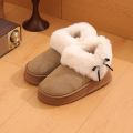 Fluffy Anti-freeze Plush Snow Boots Warm Thick Soles Women's Cotton Shoes Soft Non-slip Flat Boot for Winter. 