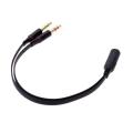 3.5mm Y Splitter 2 Jack Male to 1 Female Headphone Mic Audio Adapter Splitter. 