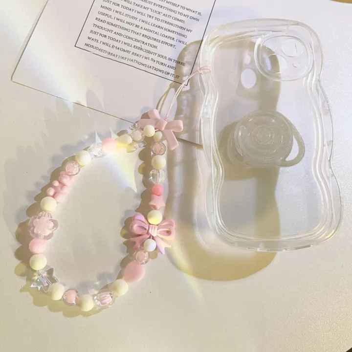 Plastic%20%20%20Strap%20Elegant%20Approximately%2024cm%20Long%20Fresh%20Pink%20Beads%20Love%20Bow%20%20Bracelet%20for%20Fashion%20Accessory%20Daily%20Wear%20Gift%20Option%20Casual%20Outing%20Teenagers%20-%20Image%208