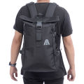 AI Ghost Bagpack Black Roll Up Bagpack, Rolling Bagpack. 