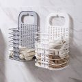 Foldable Dirty Clothes Basket Wall Hanging Laundry Basket (Colour May Vary). 