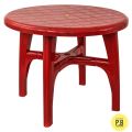 Dolphin Round Molded Plastic Table With Sturdy Legs. 