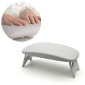 Folding Nail Hand Manicure Rest Arm Stand Pillow Cushion Holder Table Desk Armrest Sponge Support Mat Polish Tool Practice Salon Gener. 