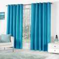 Modern Silk Curtain 1 Piece 5x6.5 (Feet) Size Blue. 