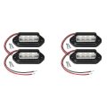 fasdaga 4Pcs 12V LED Number License Plate Light for Car Boats Motorcycle Automotive Aircraft RV Truck Trailer Exterior Lamps. 