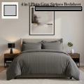 Double 4 Pcs Set Stripes Bedsheet Set With Pillow Cover And Quilt Cover Sirak Khol Sirak Cover Mix Cotton King Size 4 Pcs Sets. 