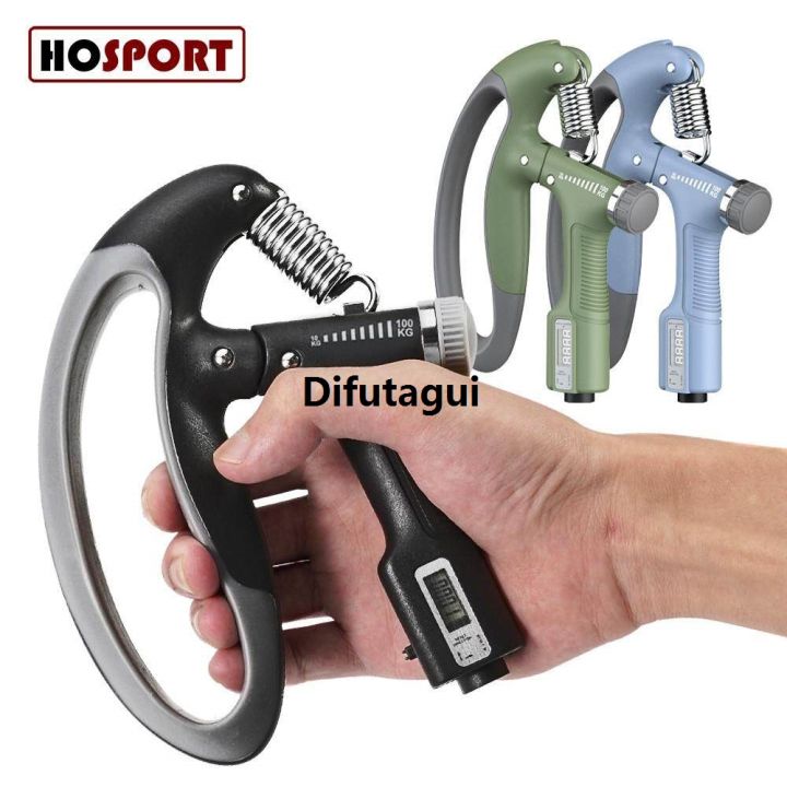 Difutagui HOSPORT 10-100kg Adjustable Hand Grip Strengthener Electronic Countable Hot Selling Spring Hand Heavy Gripper Arm Muscle Wrist Strength Training