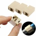 2 PCS RJ45 Internet Cable Ethernet LAN Coupler Joiner Female to Female Connector. 
