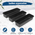 Tool Box Organizer and Storage Tray Toolbox Organizer Tray Divider Set Desktop Storage Box Black 32 Pack. 