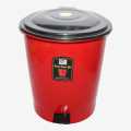 Red Colour Plastic Portable Dustbin. 