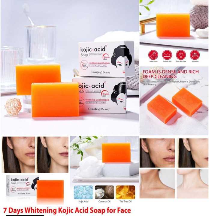 Guanjing Beauty Kojic Acid Skin Lightening Soap (100g) | Brightening ...