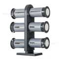 Zevro Magnetic Zero Gravity Spice Rack with Containers, Metallic / Gray. 