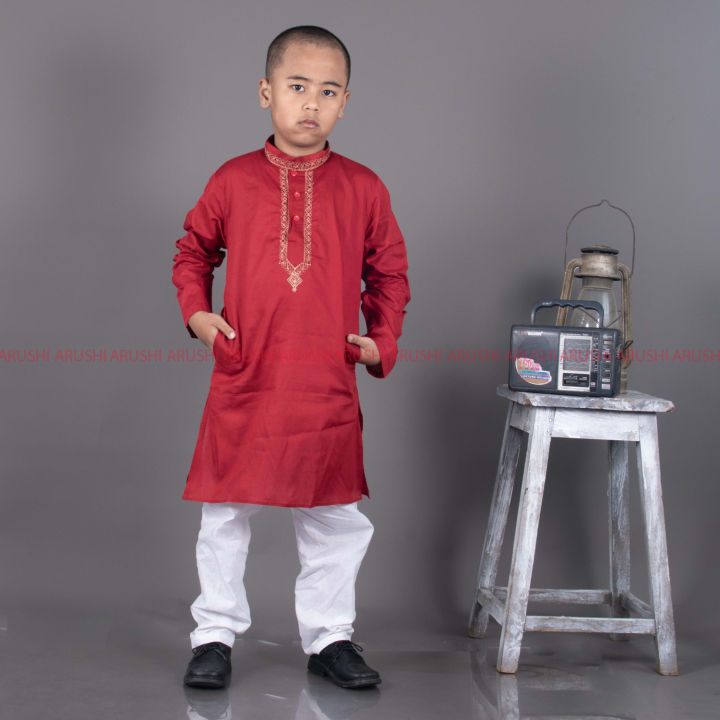 Boy Kids Festival traditional Kurta For Pooja Brataband Marriage Occasion Stylish Kurta Pajama Set
