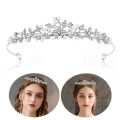 Bridal Veil Tiara Diamante Rhinestone Crown Wedding Hair Accessories Party. 