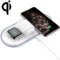 Hoco 3 in 1 Fast Wireless Charger 5W | 7.5W | 10W Wireless Charging Pad For iPhone | Android | Earbuds And Smart Watches. 