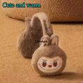 New 1Pcs Labubu Rabbit Plush Earmuffs Cute Girls Warm Ear Muffs Retractable Frostproof Earmuffs Students Adults Children Can Use. 