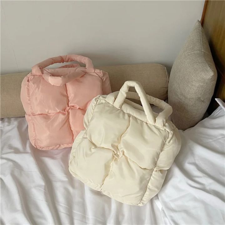 New%20Nylon%20Cloth%20Puffy%20Shoulder%20Bag%20Large%20Capacity%20Soft%20Down%20Feather%20Handbag%20Padded%20Quilted%20Space%20Cotton%20Shopping%20Tote%20-%20Image%203