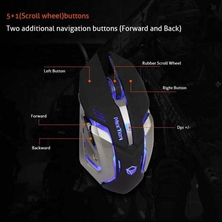 MEETION%20M915%20Wired%20Gaming%20Mouse%20Backlight%20LED%20Black%20Usb%20Optical%20for%20Gamer%20-%20Image%205