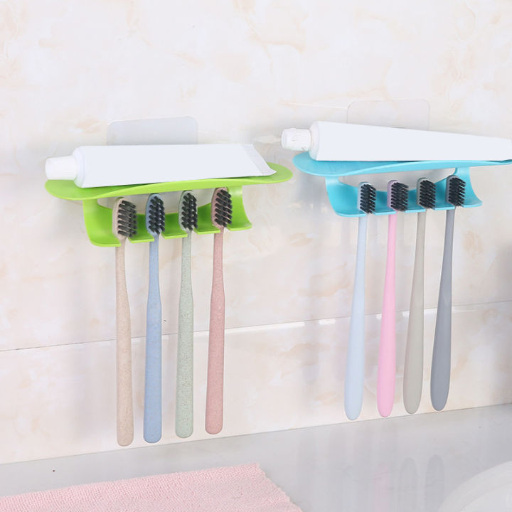 Bathroom%20Wall%20Mounted%20Toothbrush%20Holder%20Toothpaste%20Stand%20Storage%20Rack%20Traceless%20DUJU%20-%20Image%203