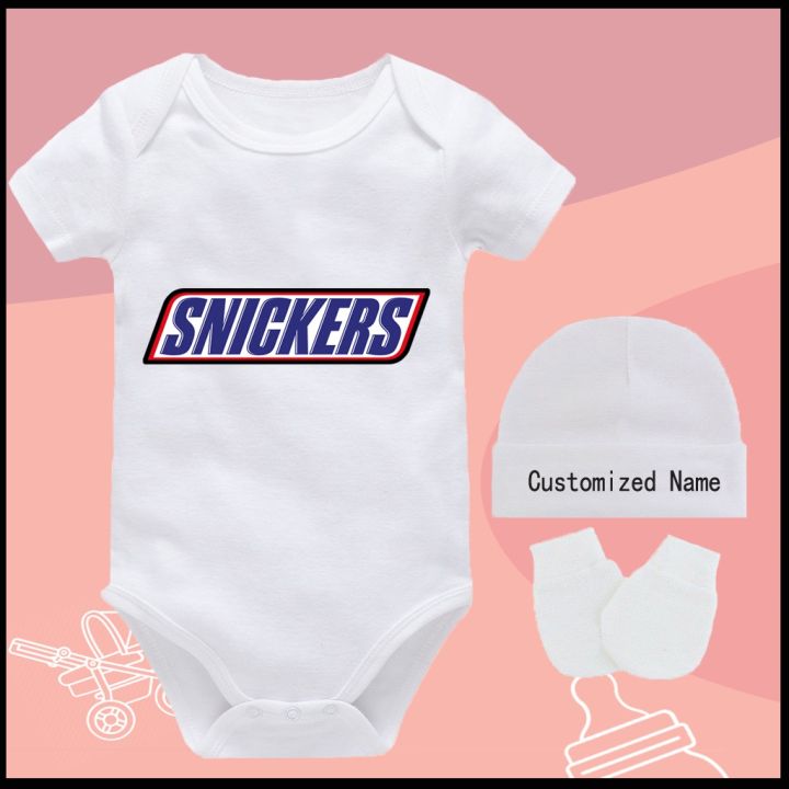 SNICKERS 100% Cotton Customizable Baby Bodysuit Customizable Break FUYI