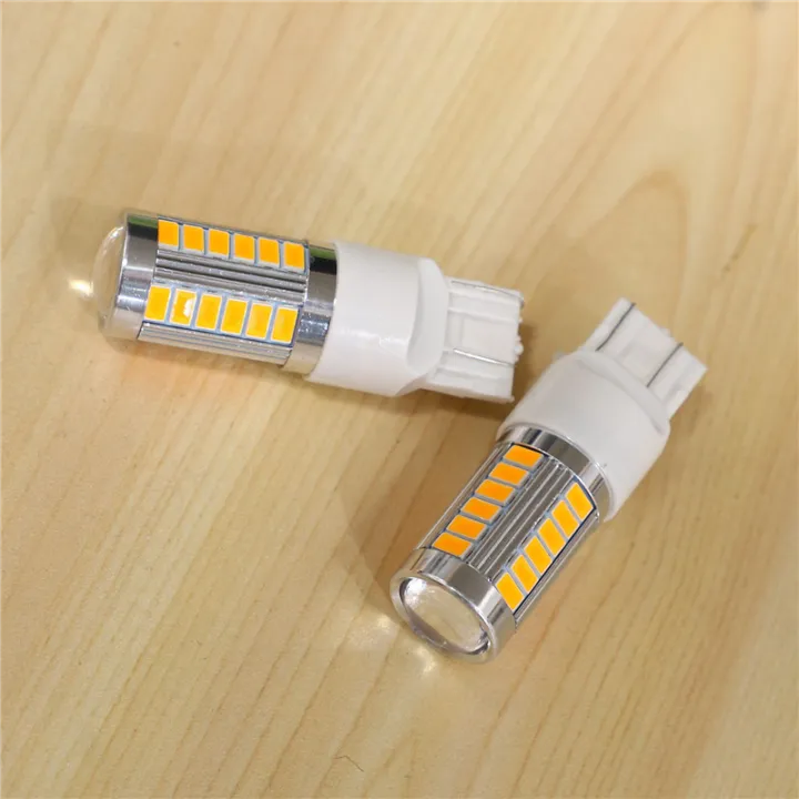 LKPCIGCXM%207443,%20T20%20Led%20Bulbs%20Amber%20Yellow%20900%20Lumens%20Super%20Bright%20Turn%20Signals%20Light%20Brake%20Stop%20Parking%20Light%20(Pack%20of%2010)%20-%20Image%203
