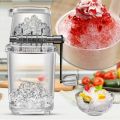 Hand Ice Crusher Machine for Home Use with Stainless Steel Blades and Suction Base Manual Hand Crank Ice Breaker BPA Free Transparent Portable Ice Crusher for Creating Drinks Ice Platters Cocktail. 