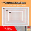 Difutagui Portable Standard A4/A3/A2 Calculation/Graph/Logarithmic/Coordinate Orange Grid Paper K-line Drawing Paper Student Manuscript Drafting. 