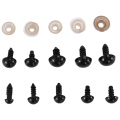 Safety Eyes with Washers, 300Pcs Small Doll Eyes Craft Toy Eyes Teddy Bear Eyes 6mm/8mm/9mm/10mm/12mm, Black Plastic Eye. 