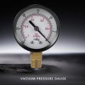 Pressure Gauge - 0 - -30inHg 0 - -1 bar Mini Dial Air Pressure Gauge Barometer meters Vacuum gauge dual scale dial Black. 