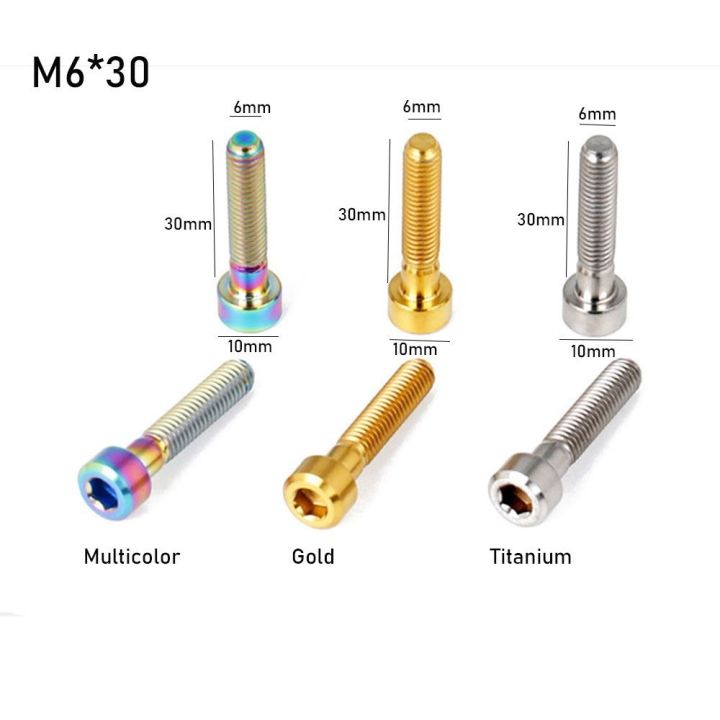 1pc%2030/35/40mm%20Cap%20Ti%20Screws%20Bikes%20Accessories%20M6%20Titanium%20Bolts%20Bicycle%20Headset%20Fixing%20Stem%20Top%20Bikes%20Fastening%20-%20Image%202