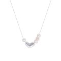 BF CLUB 925 Sterling Silver Necklace For Women Pearl Heart Engagement Fine Jewelry Wedding Party Birthday Gift. 