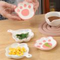 Cat Paw Shape Taste Dish Cute Japanese Style Ceramic/Porcelain Dip Dishes Soy Sauce Dish For Soy Sauce Vinegar Mustard. 