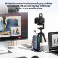 Acasis Detachable vertical dual-channel pickup 4K60HZ external capture card HDMI, dual-channel 4K60HZ capture display USB3.0 game recording, host recording and various live broadcasts Built-in cooling fan VC-018MAX. 
