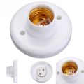 1/5PCS Bulb Parts Plastic Lamp Accessory Bulb Holder Round Socket E27 Lamp Base Screw Light. 