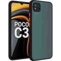 Poco C3 Luxurious Back Cover With Camera Protection Smoke Transparent Shock Proof Phone Back Cover Case. 