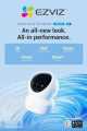 Ezviz H6C G1 2K 3MP Indoor Pan & Tilt Wired/Wireless CCTV Camera, Smart Night Vision  With SD Card Supported (SD Card Not Included). 