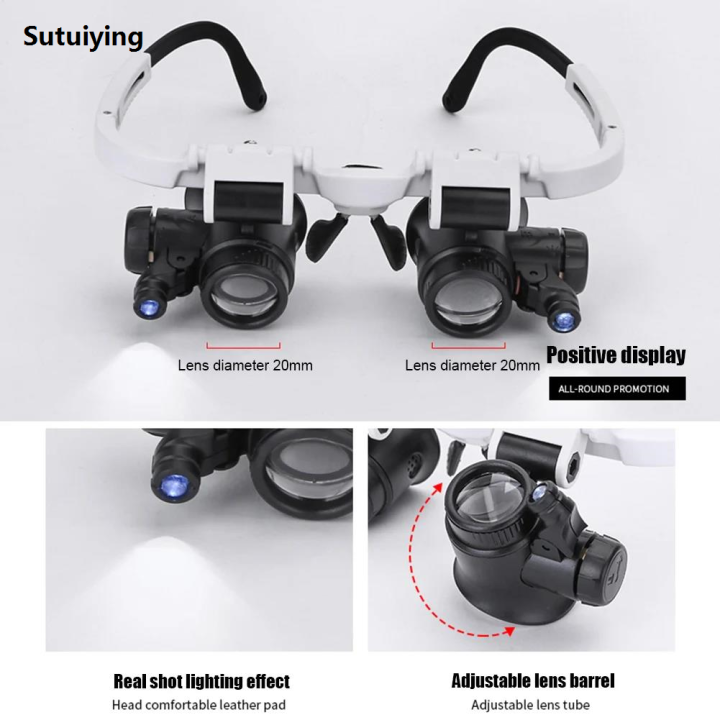 Sutuiying%20Portable%20Telescopic%20Magnifier%20Glasses%20Loupes%20with%202%20LED%20Light%208X/15X/23X%20Luxury%20Lens%20Observation%20Magnifying%20Eyewear%20for%20Reading%20Jeweler%20-%20Image%203