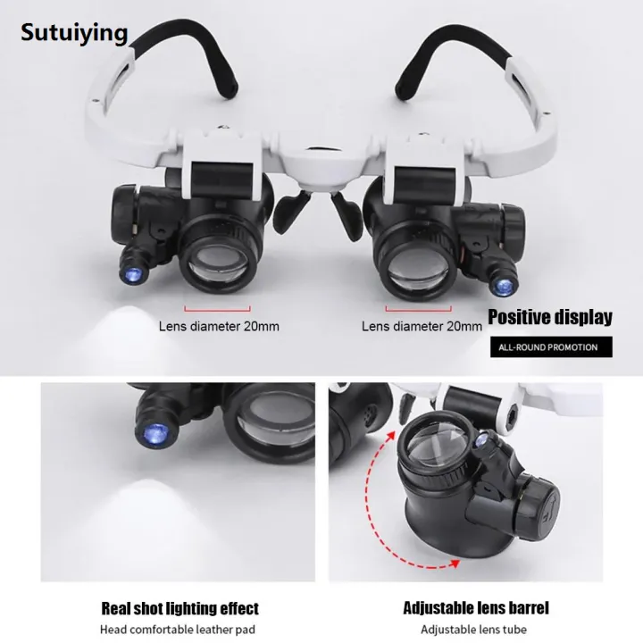 Sutuiying%208X/15X/23X%20Head-mounted%20LED%20Magnifying%20Glass%202XLED%20Watch%20Jeweler%20Bargain%20price%20Repair%20Reading%20Observation%20Telescopic%20Magnifier%20Glasses%20-%20Image%205